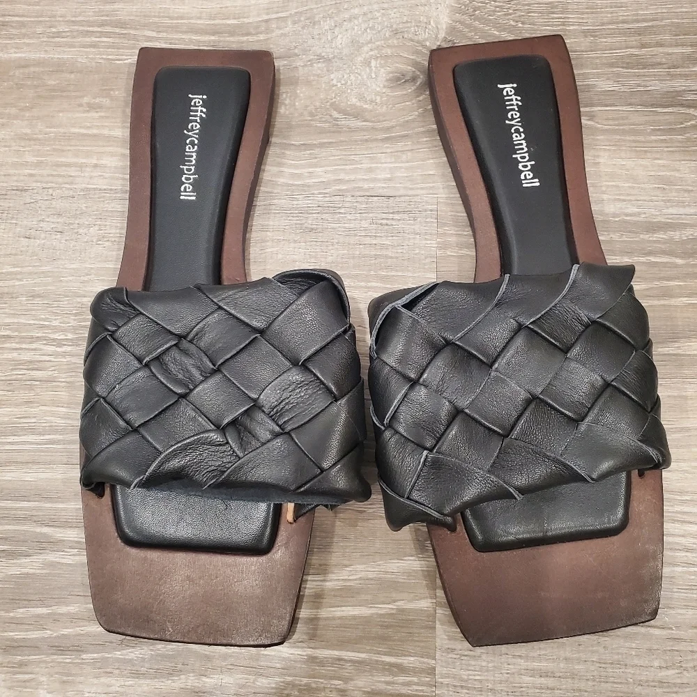 NEW Jeffrey Campbell Costelo-L Slide Black Sandal